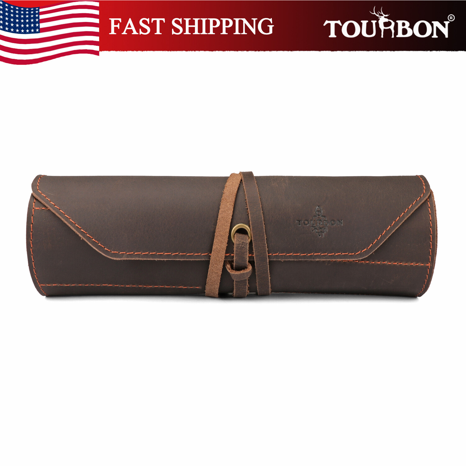 TOURBON Leather Rollup Workshop Carpenter Carving Tool Organizer Holster Storage
