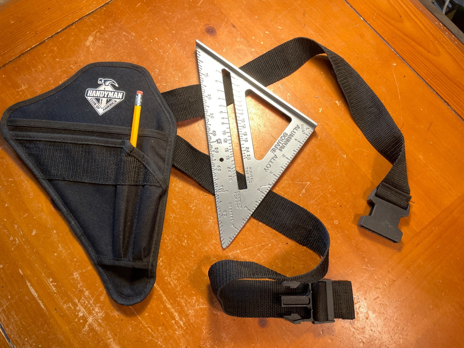 Aluminum Carpenter Square w Tool Holster Belt Adjustable Framing Woodworking Set