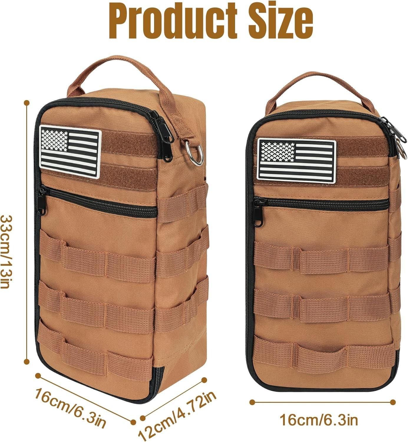 13 Inch Portable Small Tool Bag, Heavy Duty Tool Organizer Bag with Shoulder Str