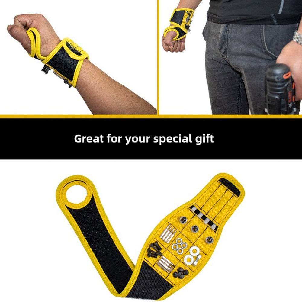 Premium Quality Stable Easy to Use Thumb-Wrapped Magnetic Tool Storage Wristband
