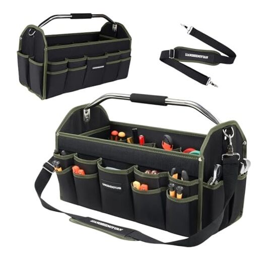 20In Electrician Tool Bag – Foldable – Heavy Duty – Open Top – 20IN
