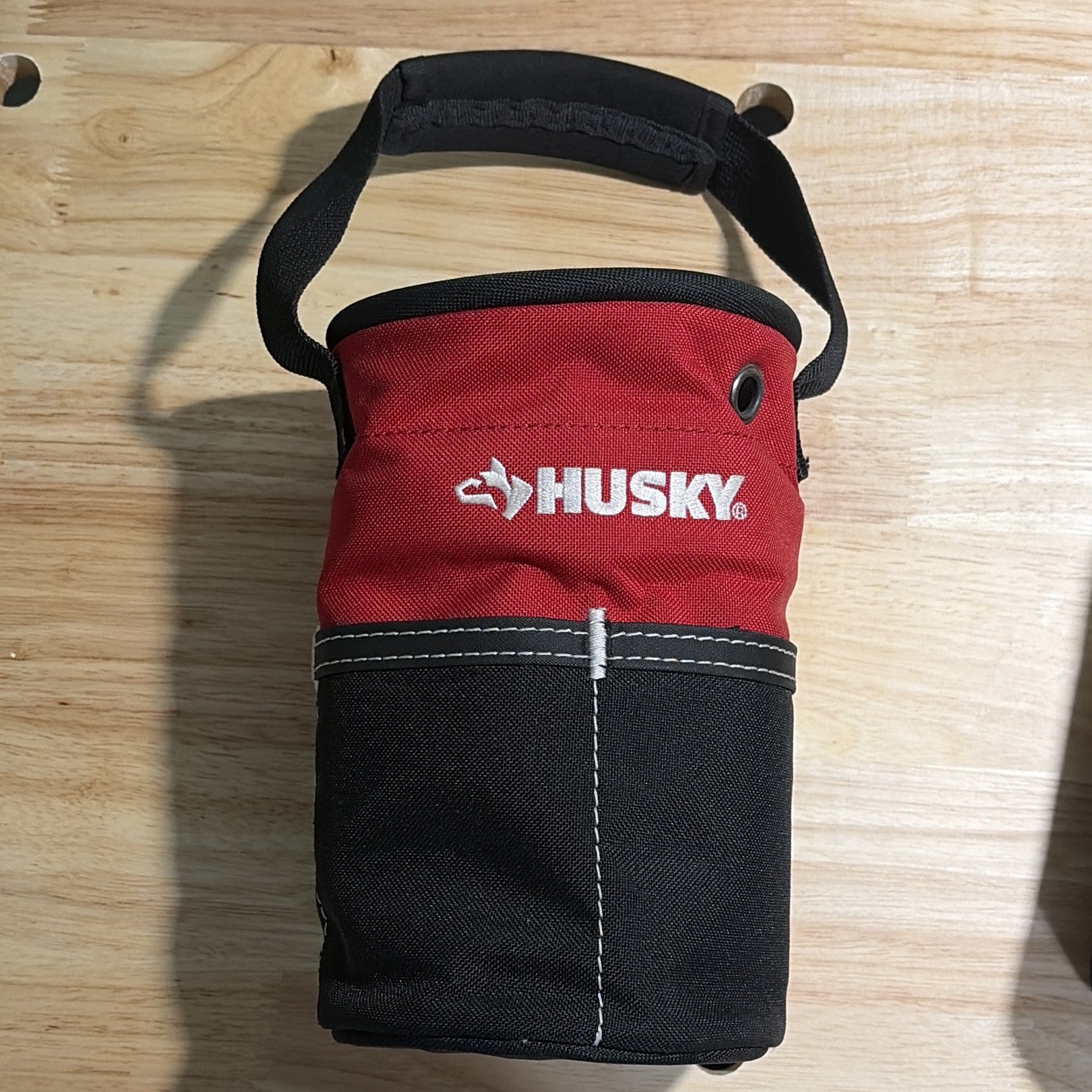 Husky 2-Piece Tool Pouch Set Red/Black with Belt Clip