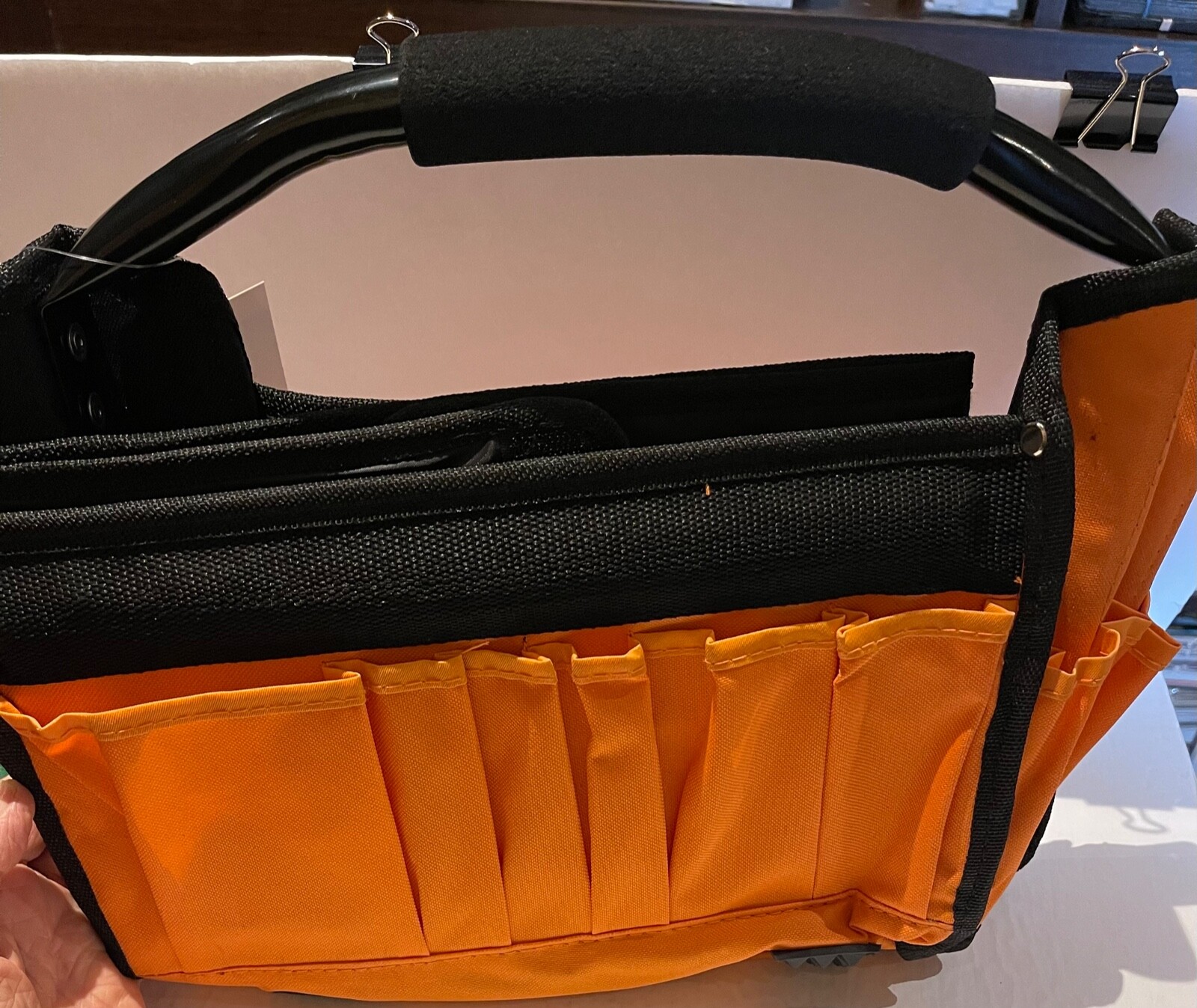 Torelli Tools Collapsible Tool Bag, Exterior Pockets, Foam Padded Handle, Orange