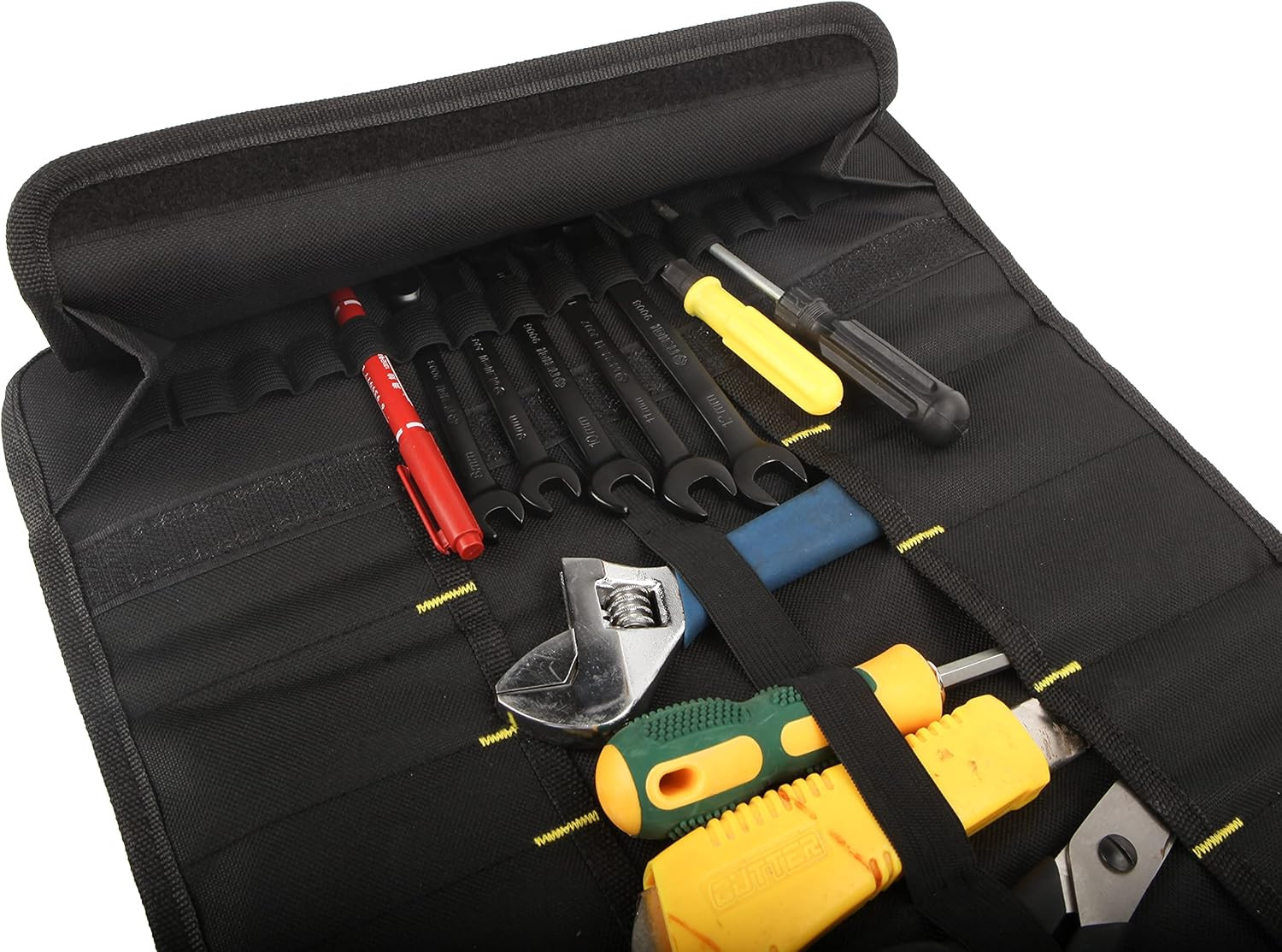 22 Pocket Tool Bag Canvas Wrench Roll up Pouch/Screwdriver Pliers Roller Compart