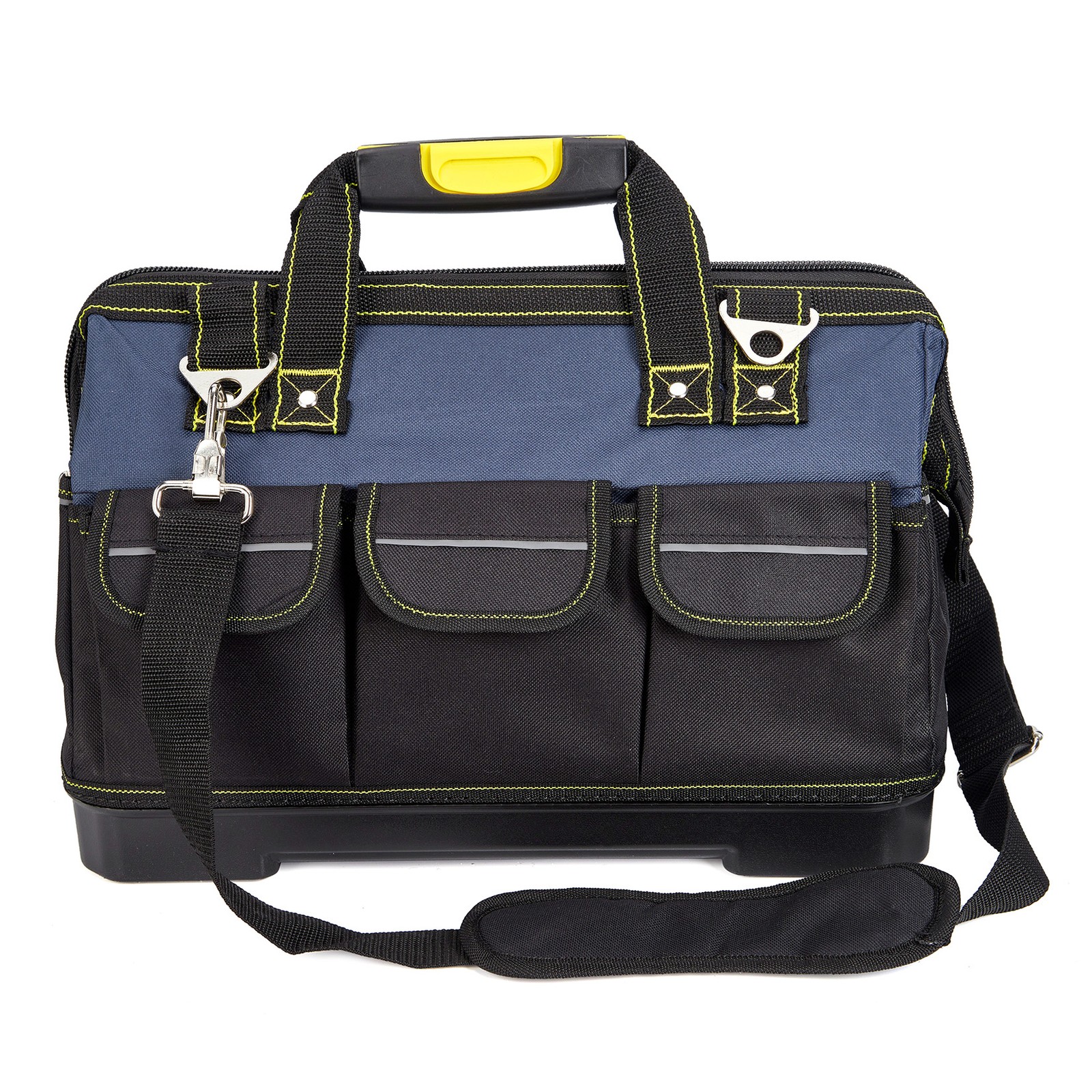 16 Inch Tool Bag Heavy Duty 5 Layer Oxford Waterproof Molded Base 16 Pocket 30kg