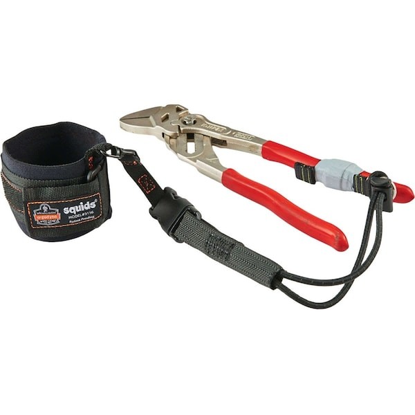 Ergodyne 3116 Wrist Tool Lanyard, Buckle, 8In. L, Black