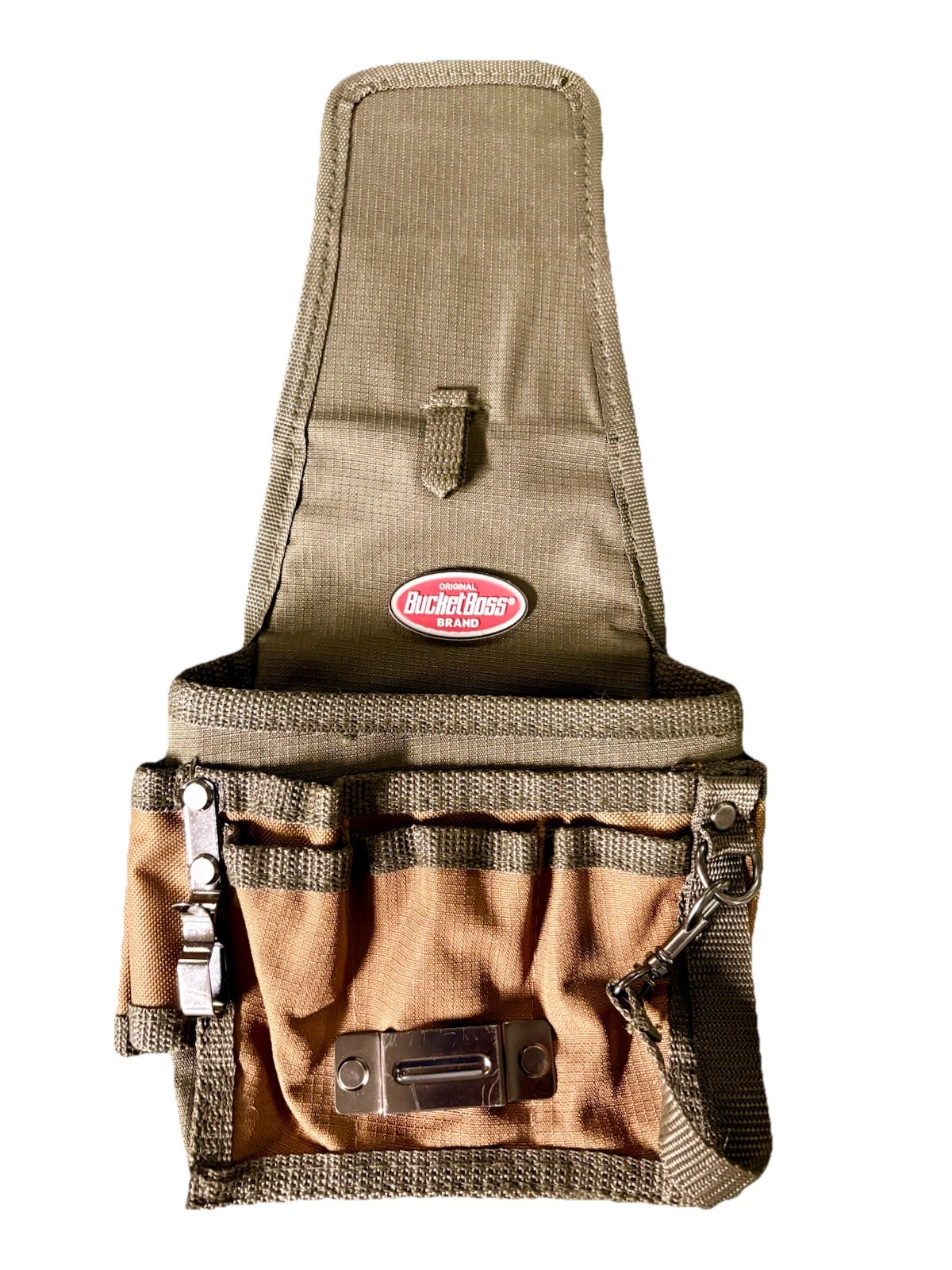 Bucket Boss 54140 RipStop Poly Tool Pouch with FlapFit: 9 Pockets & 8 Tool Loops