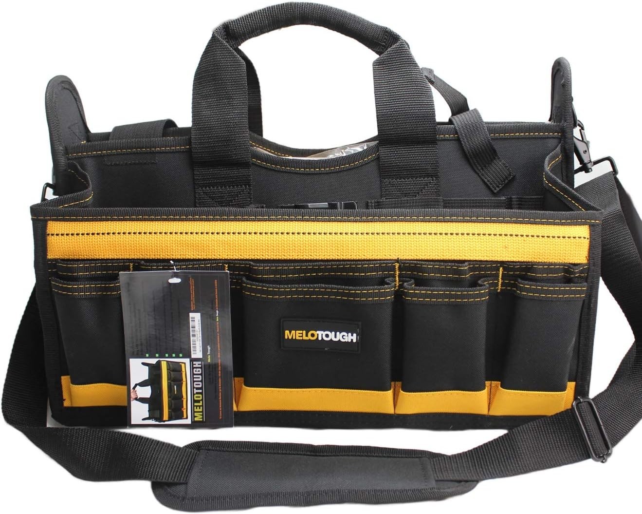 Innovative 17-Inch Electric Tool Bag with Plastic Tray for Easy Organization