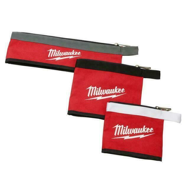 Milwaukee 48-22-8183 Multi-Size Zipper Pouches – Red ( 3 Pieces)