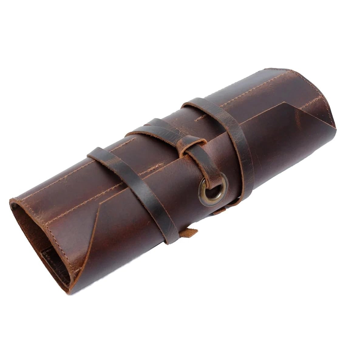 Leather Tool Roll Pouch 10 Slots Organizer for Chisels Wrenches Woodworking