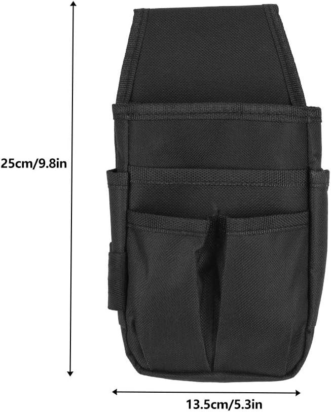 Electrician Tool Waist Bag with Multiple Pockets — 600D Polyester, 13.5x25cm