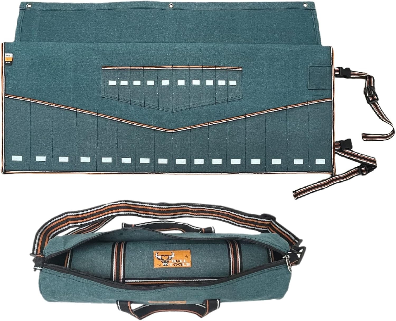 Wrench Organizer 26 Pocket Roll Up Pouch with Carry Bag Tool Metric & SAE Hand