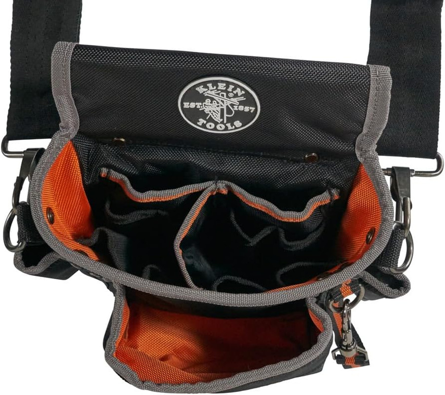 5243 Tradesman Pro Tool Pouch with Padded Shoulder Strap, Reinforced Bottoms and