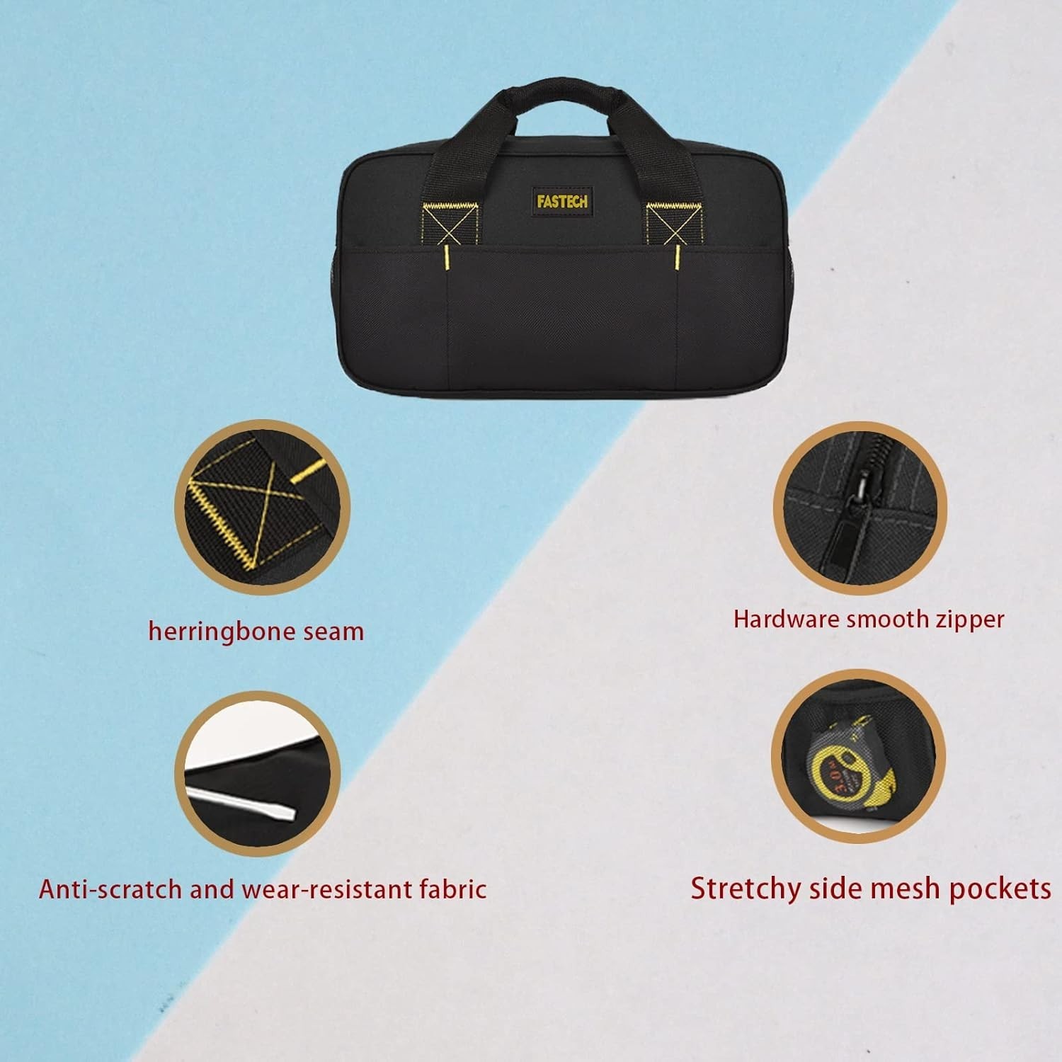 Waterproof 14-Inch Tool Organizer Bag | Ergonomic Handheld Design for Easy Use