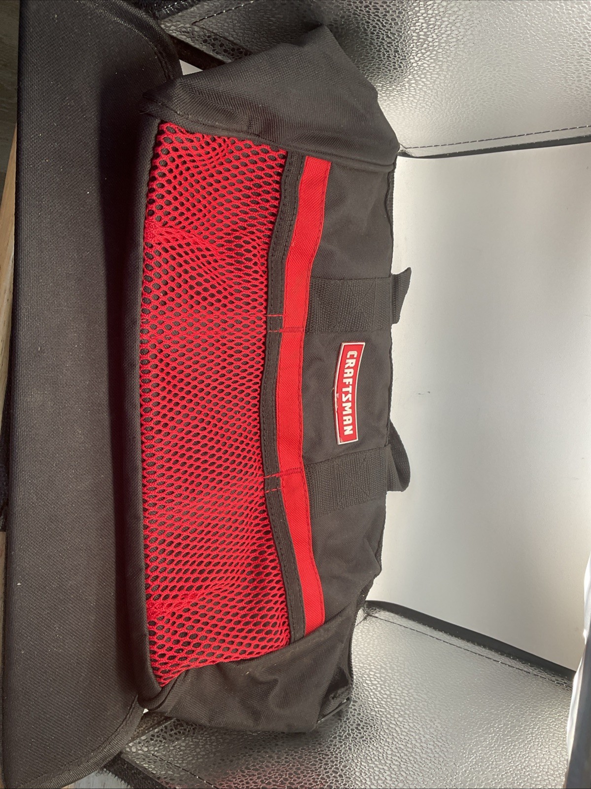 Craftsman 13″ Large Mouth Pockets Durable Tool Bag 37535 – Red & Black
