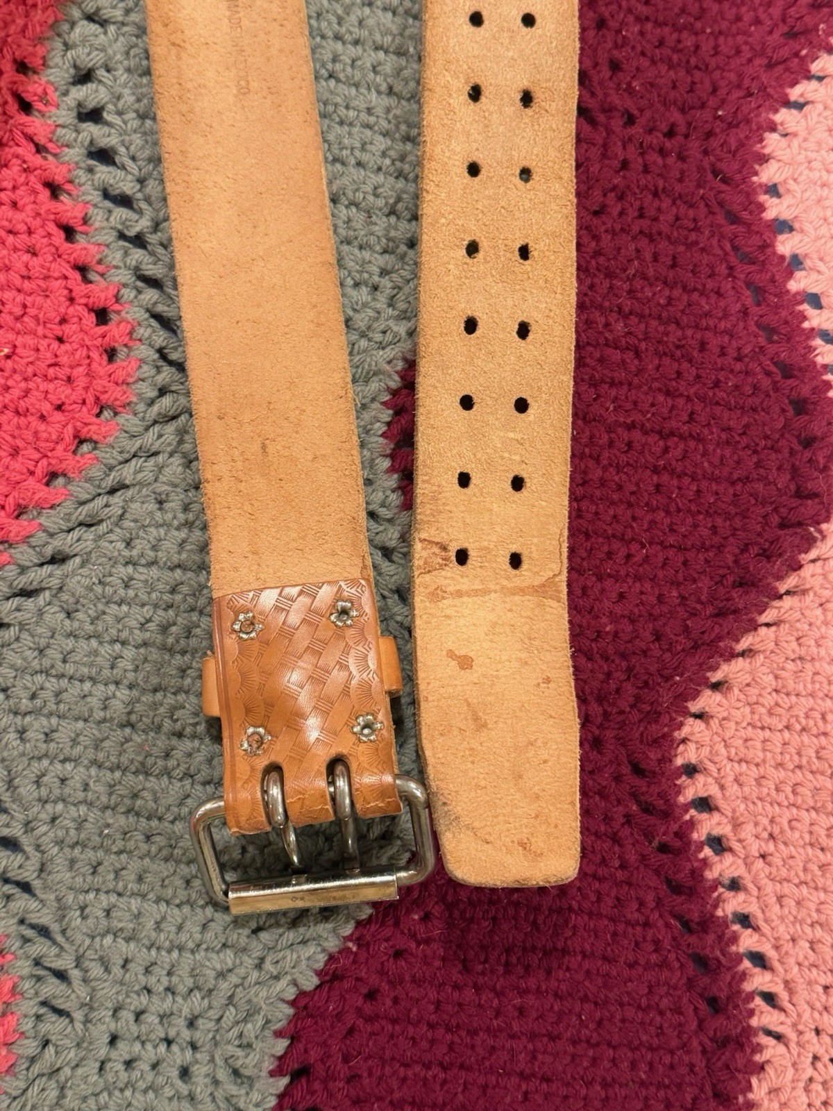 Work Belt McGuire-Nicholas Cowhide Leather With Roller Heavy Duty Buckle 40”
