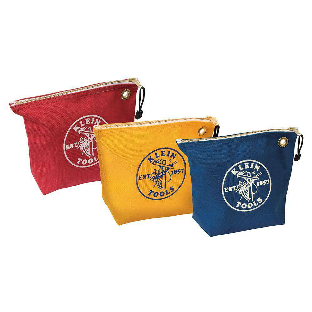 3.5 In. Assorted Canvas Zipper Tool Bag (3-Pack)