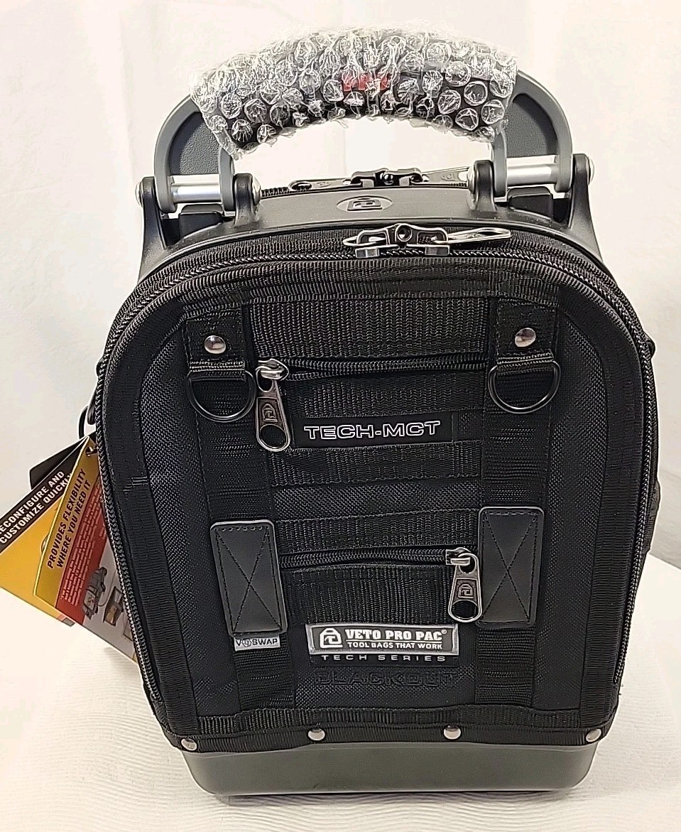 VETO PRO PAC 12 in 44 pocket weatherproof black nylon bag w/shoulder strap