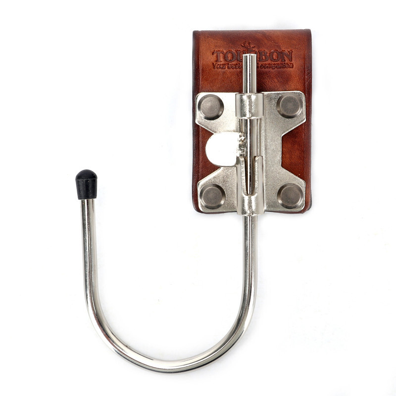 Tourbon Leather Tools Carrier J Hook Drill Trowel Power Cord Metal Belt Holster