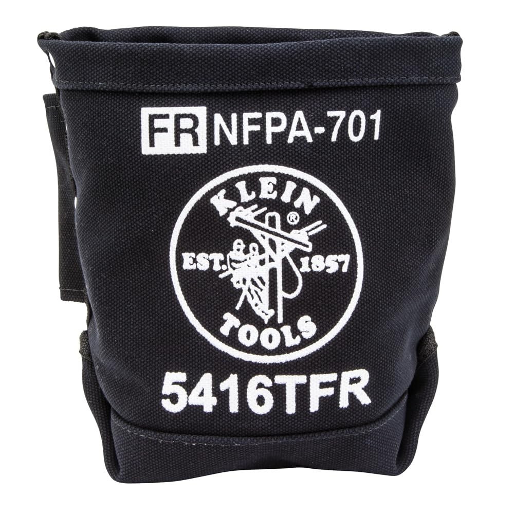 Klein Tools 5416TFR Flame Resistant Canvas Tool Bag Double Reinforced 5x10x9in