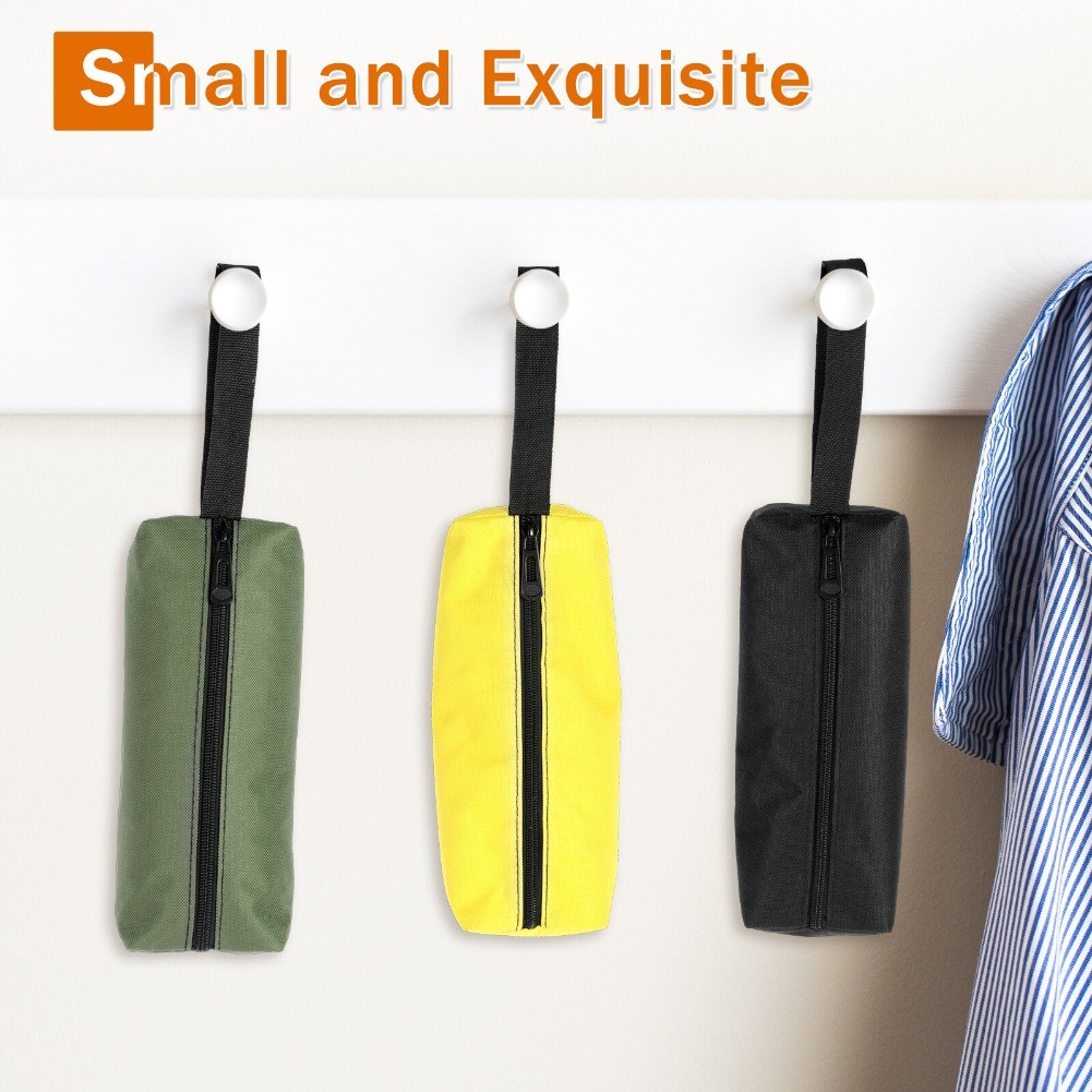 5PCS Canvas Tool Pouch Bags Zipper Small Multipurpose Pouch Heavy Duty Organizer