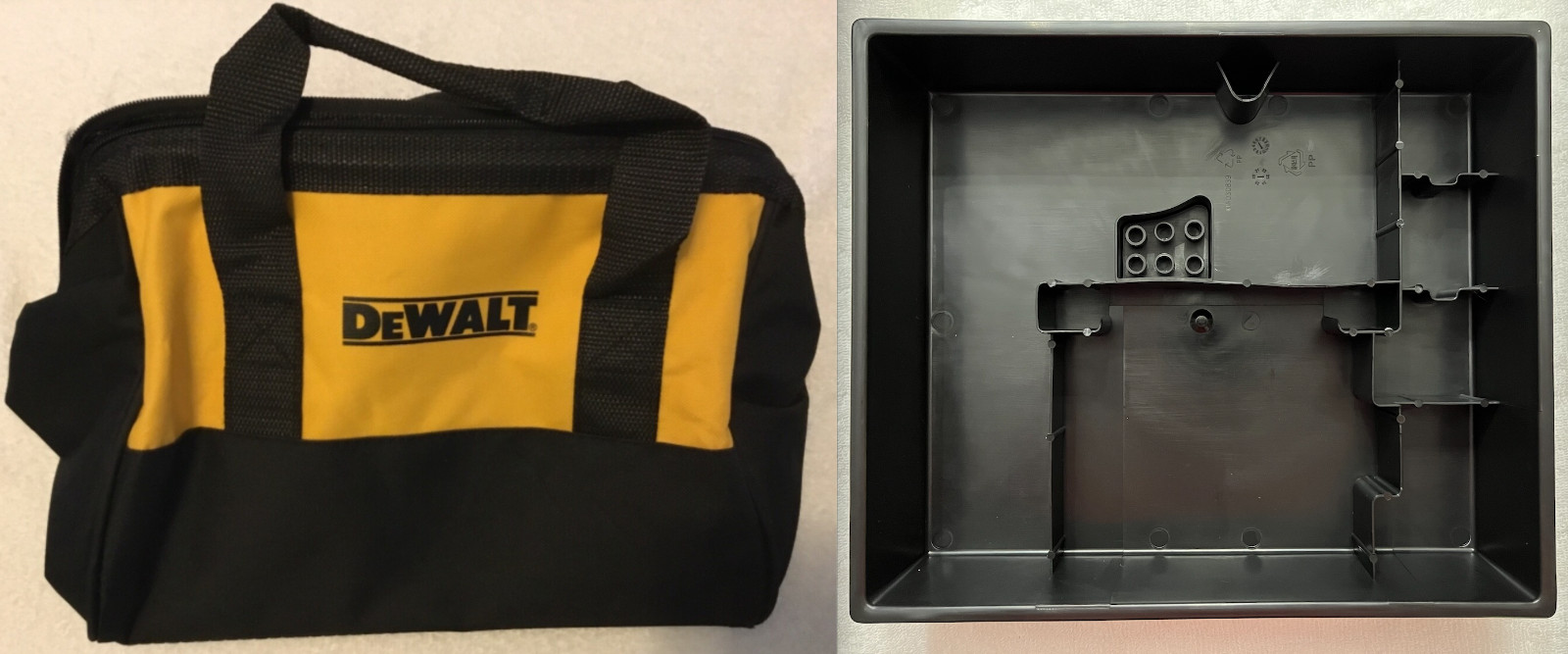 New Dewalt Heavy Duty Ballistic Nylon 13″ Tool Bag With Removable Tray 1