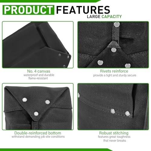 “Flame Resistant Tool Bag 5x10x9in – Durable Canvas Pouch with Reinforced Bottom