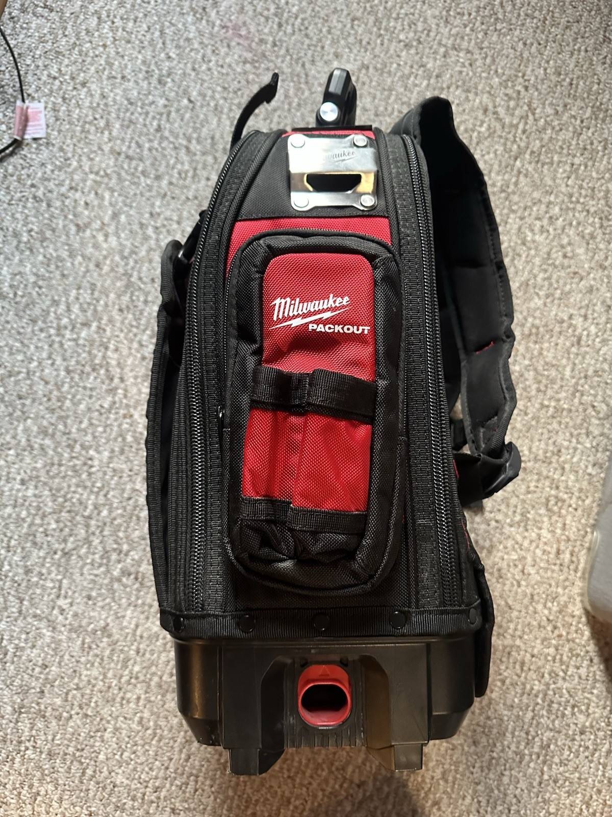 Milwaukee PACKOUT Large Ballistic Tool Backpack Tear/Impact Base Red/Black