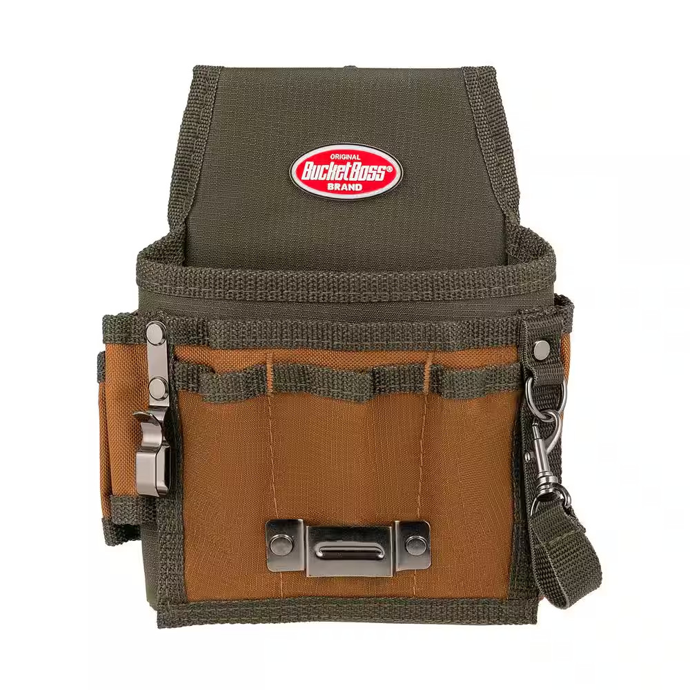 Bucket Boss 54140 Tool Pouch, Tool Pouch, Green, Polyester, 9 Pockets Free Ship