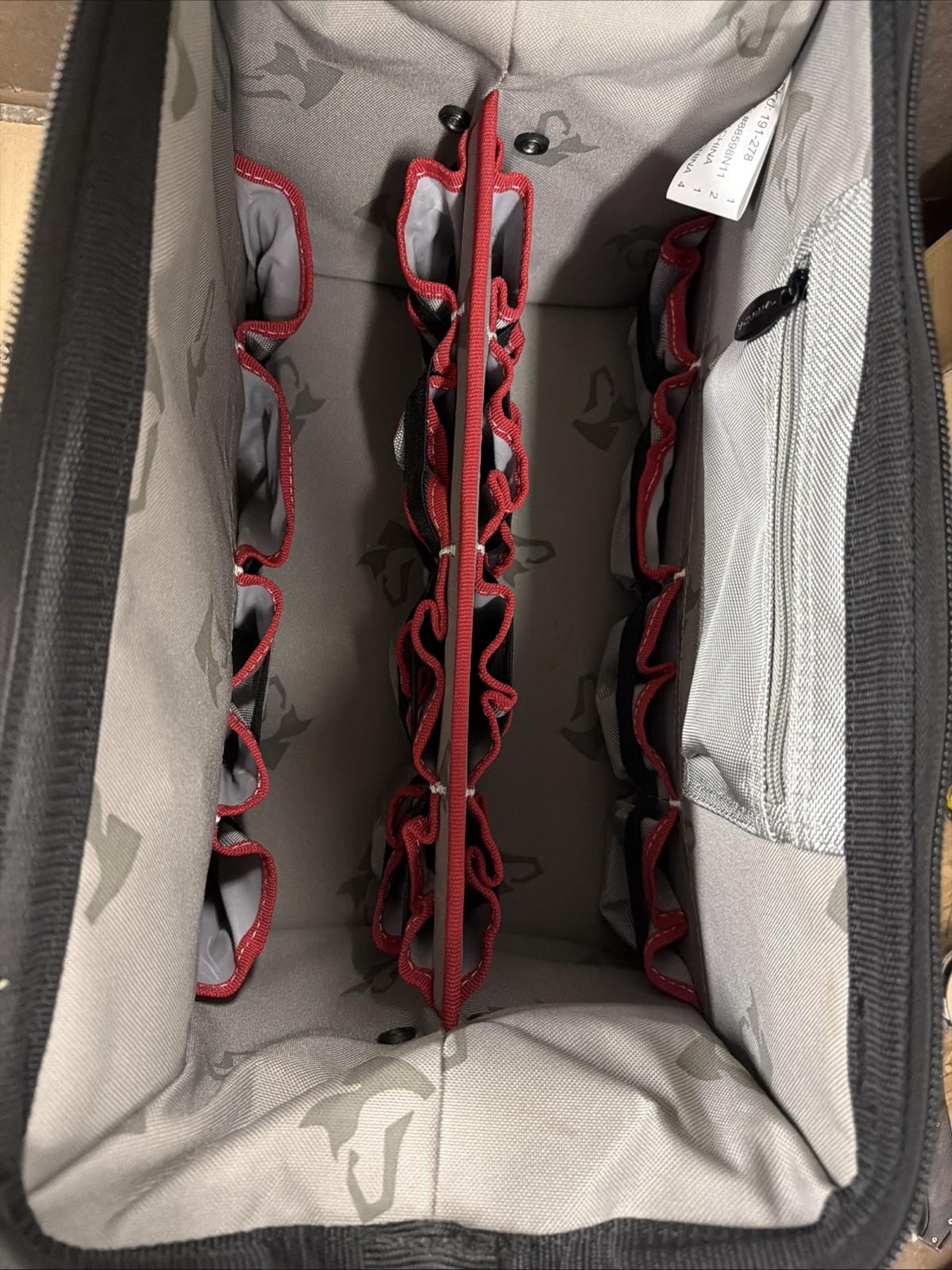 HUSKY 16” Large Mouth Heavy Duty TOOL BAG with Tool Wall Organizers Great Condit