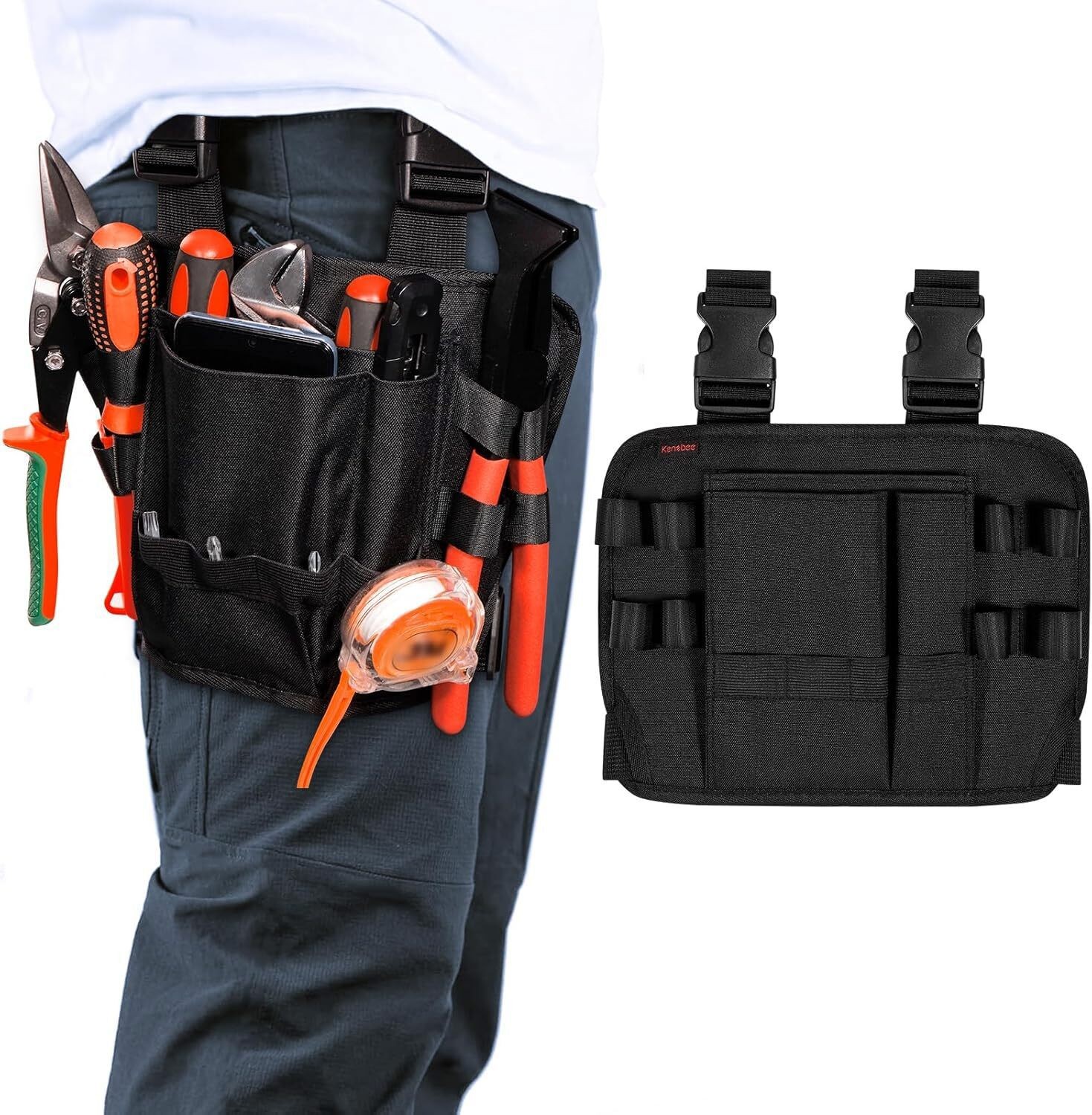 Tool Pouch Holster with Belt Clip Around Your Leg, Electrician Multifunctional