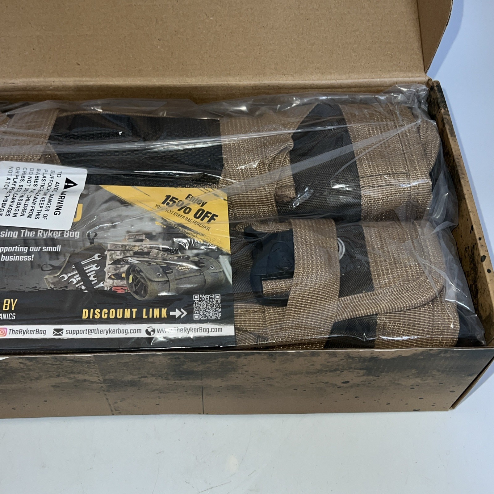 Ryker Original Tool Roll New in Open Box Khaki 6 Pockets Detachable Heavy Duty