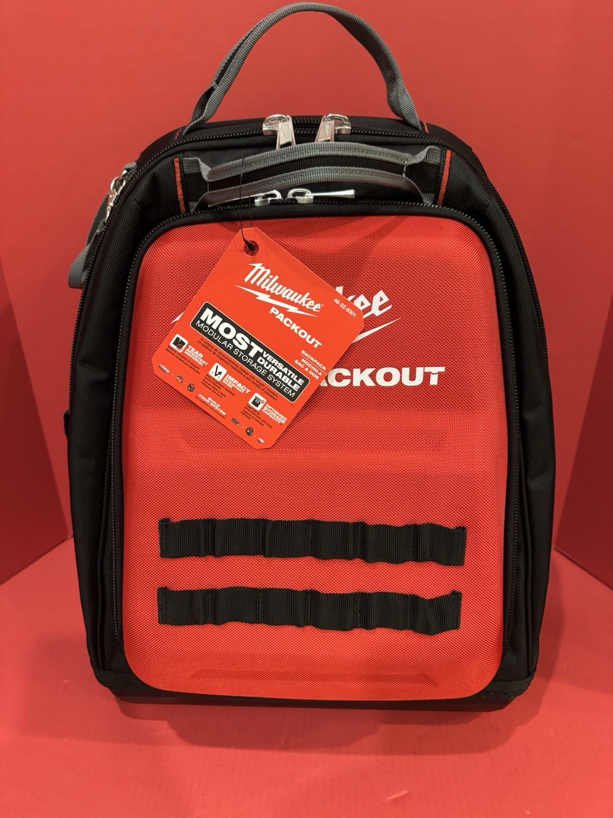 Milwaukee 48-22-8301 PACKOUT Impact Resistant Polymer Backpack, 48 Pockets