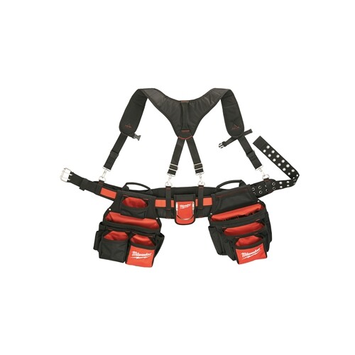 Milwaukee 48-22-8120 Contractor Padded Nylon Work Belt with Suspension Rig