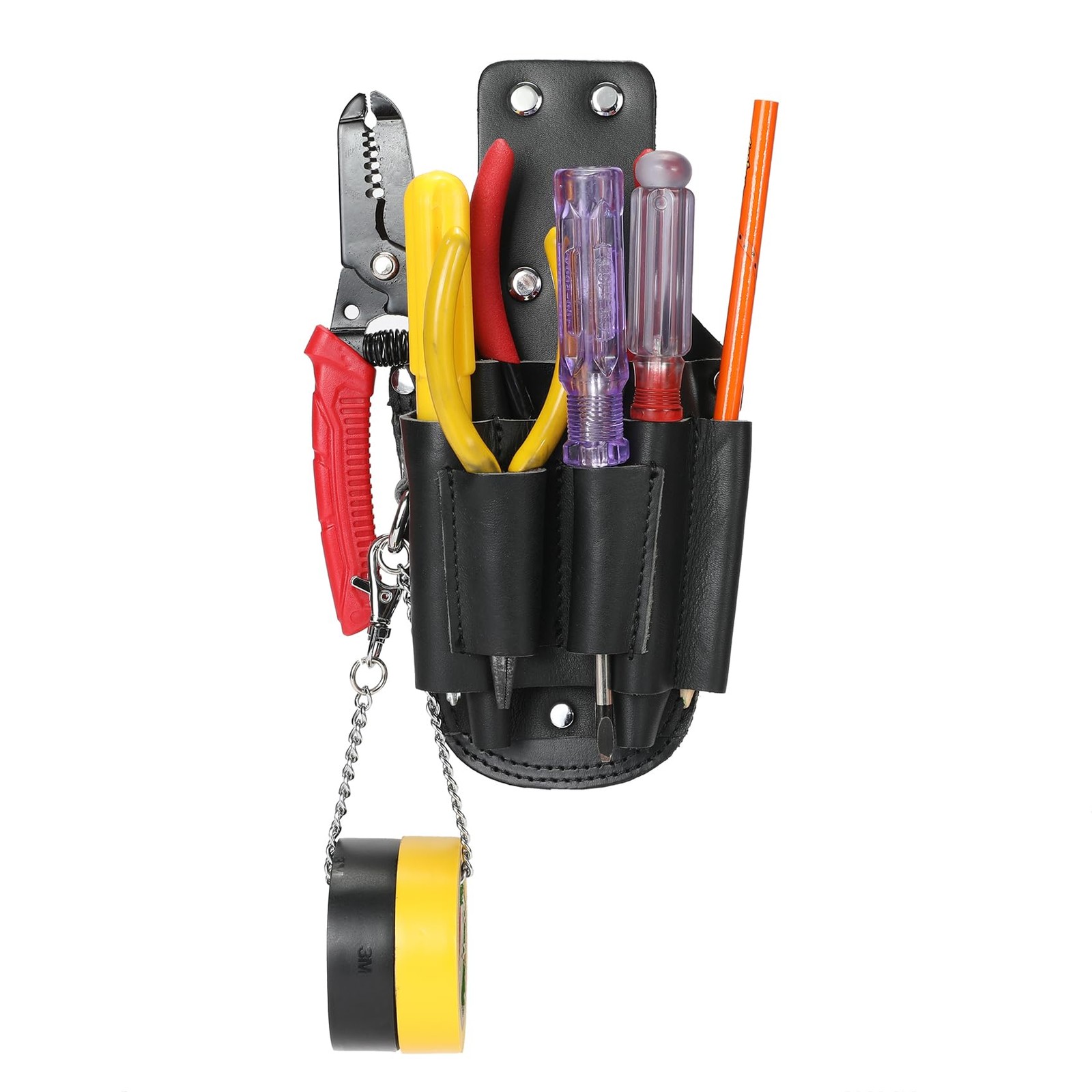 Tool Pouch, Electrician 8 Pockets Holster for Black