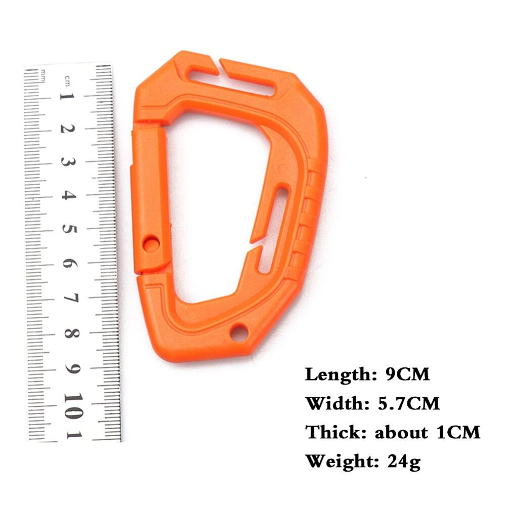 5-in-1 D-Type Carabiner Clip for Backpack & Molle Webbing – Climbing Gear
