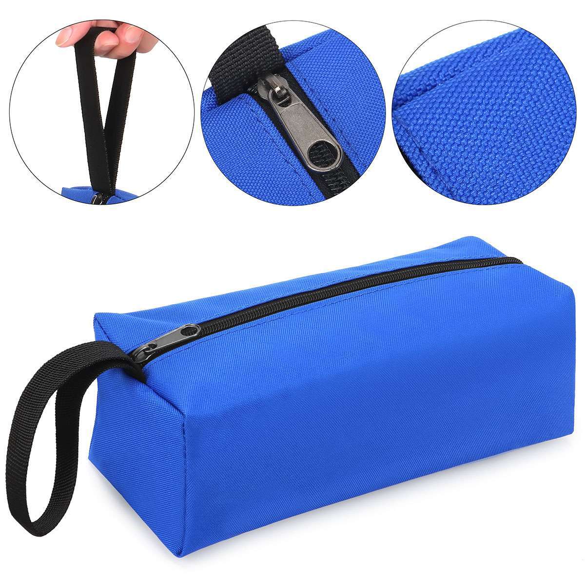 1-3pc Canvas Tool Pouch Bag Zipper Small Multipurpose Organizer Pouch Heavy Duty