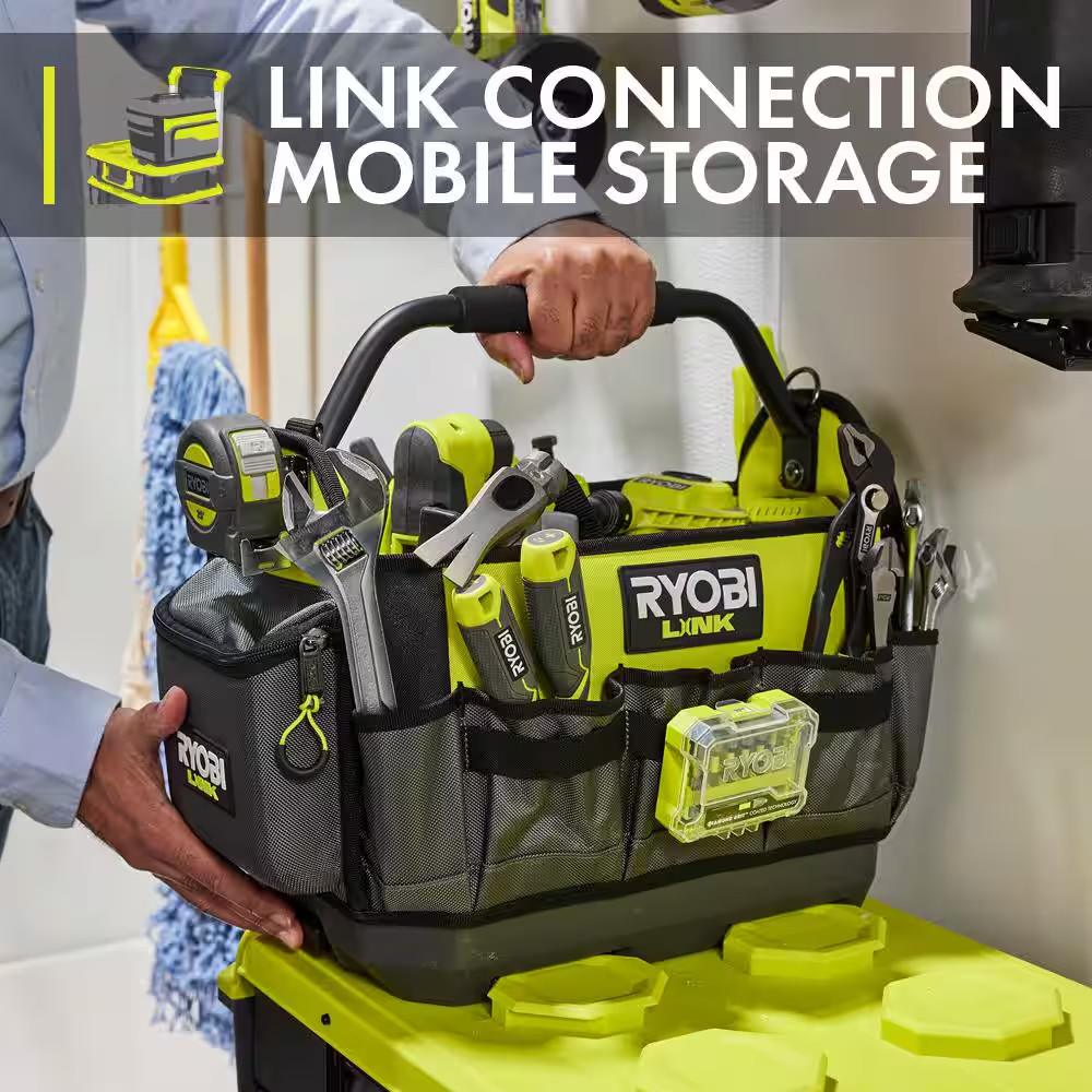 NEW Durable Portable and Compatible with RYOBI LINK System Tool Bag 42 Pockets