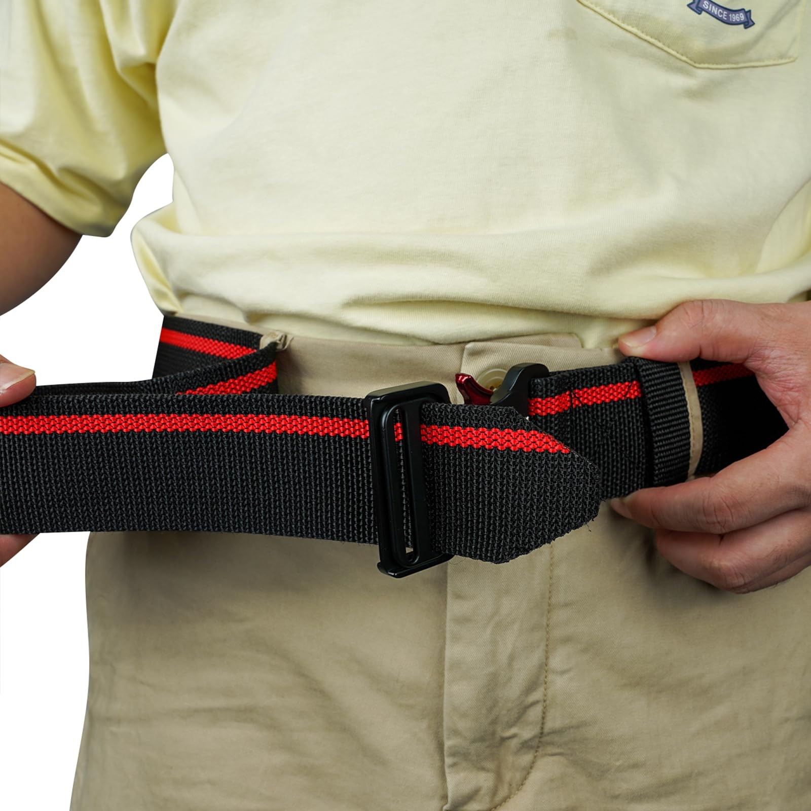 Work Tool Belt QuickRelease Buckle Heavy Duty Adjustable Electrician Red 2 In