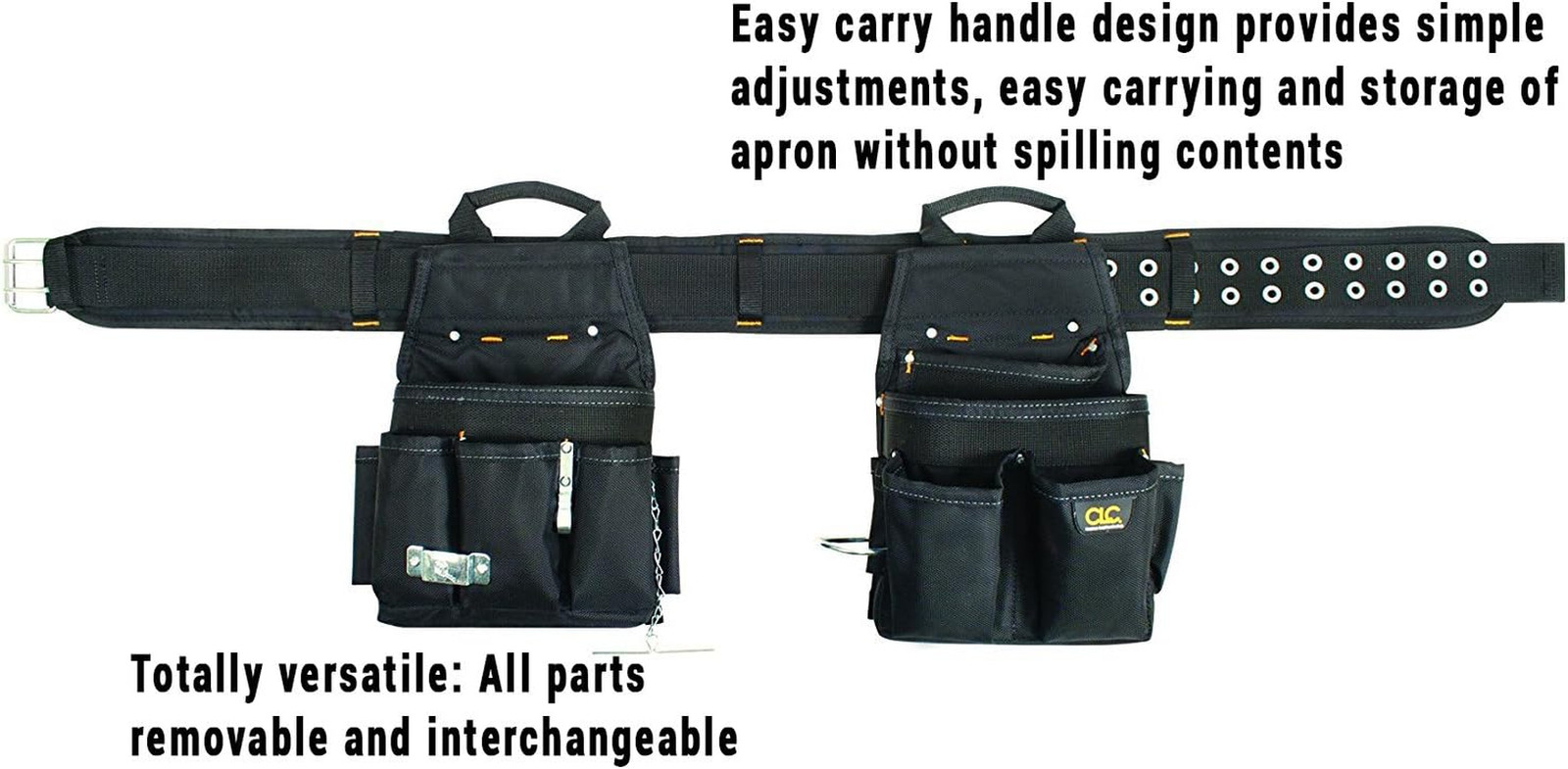 CLC 5609 3 Piece Electrical Combo Tool Belt, 20 Pocket, Black, 29-46 Inches