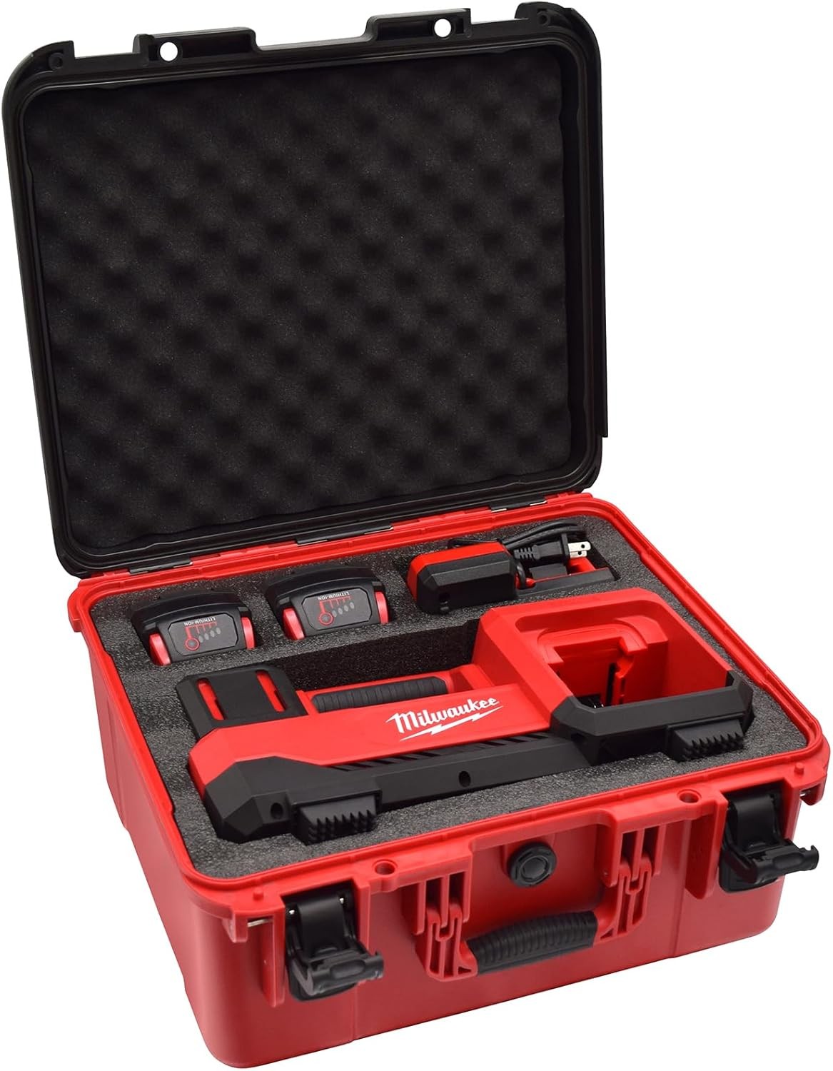 Air Compressor Hard Storage Case for 11 x 5 x 13 inches, Black & Red