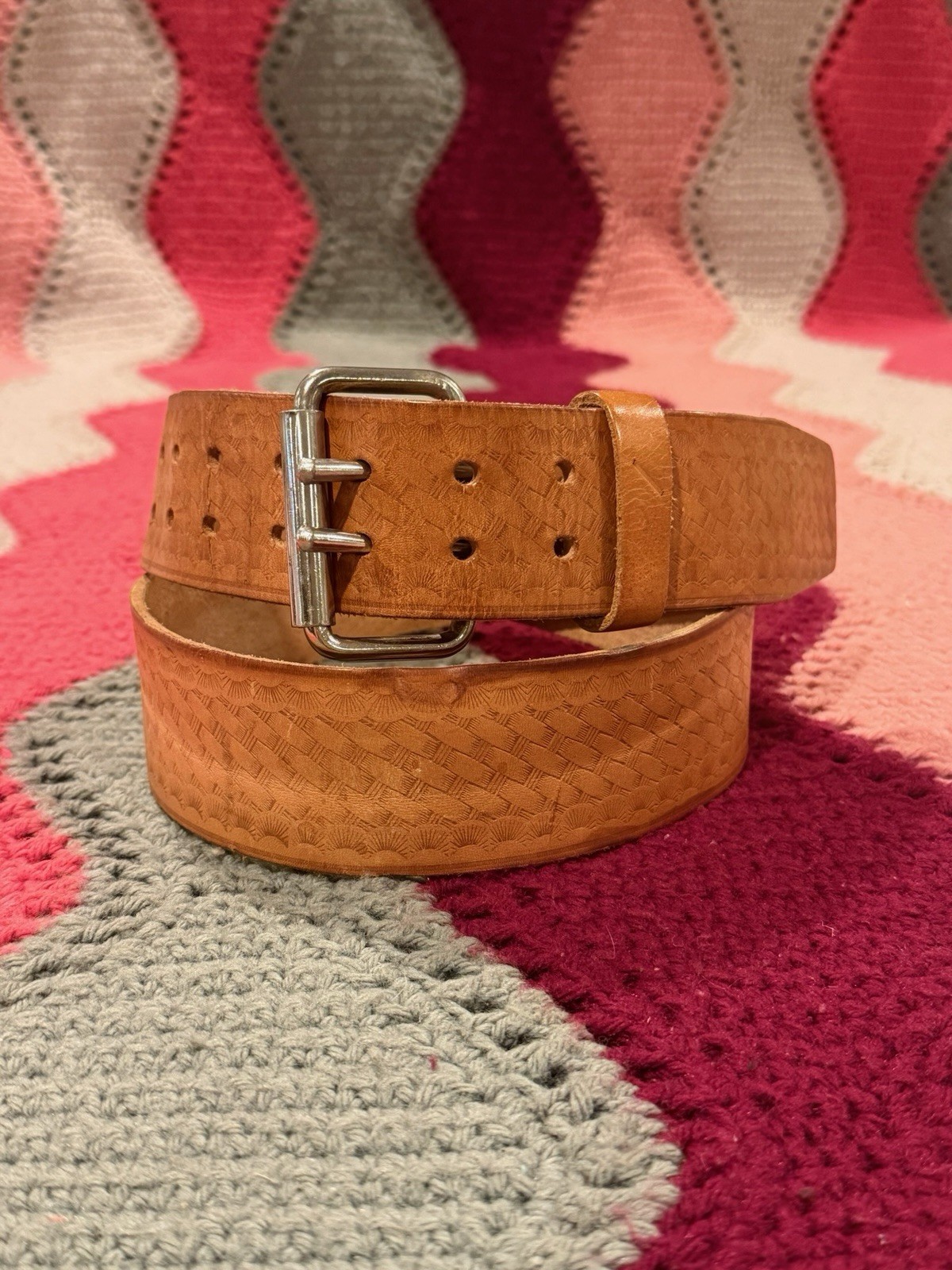 Work Belt McGuire-Nicholas Cowhide Leather With Roller Heavy Duty Buckle 40”