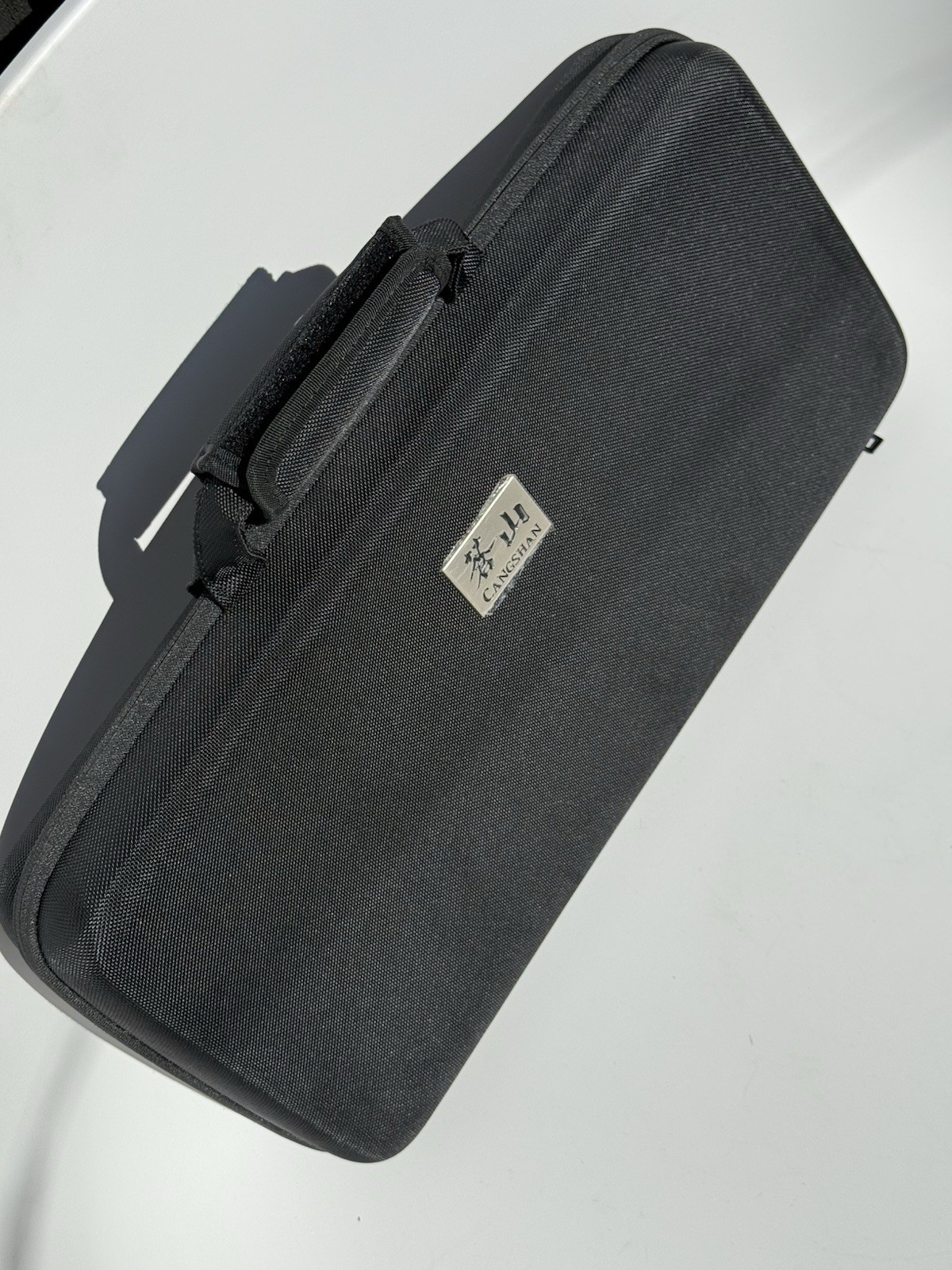 Cangshan Black Fabric Knife Bag with Padded Handle & Multiple Compartments