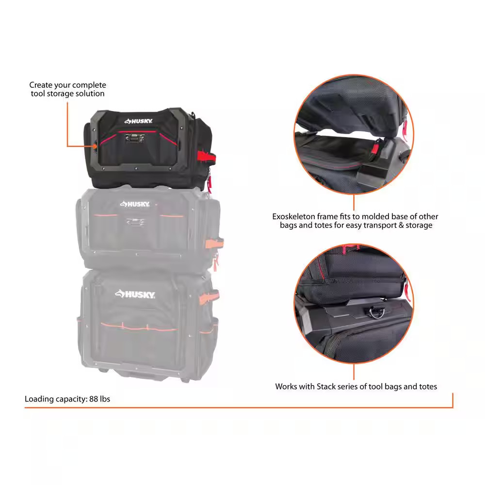 16 In. Stack Tool Tote