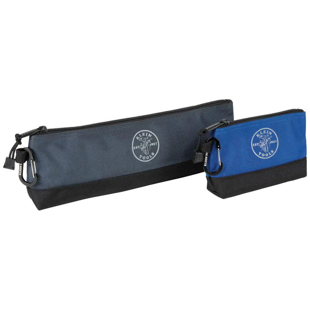 7 In. And 14 In. Multi-Size Zipper Tool Bags Stand-Up Storage 2-Pack Klein Tools