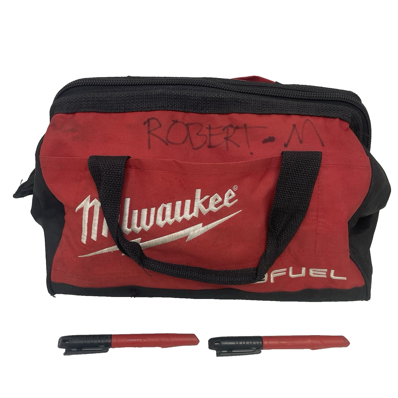 Milwaukee Tool Bag 13x9x9 – 902001011 with 2 Markers – Needs Cleaning