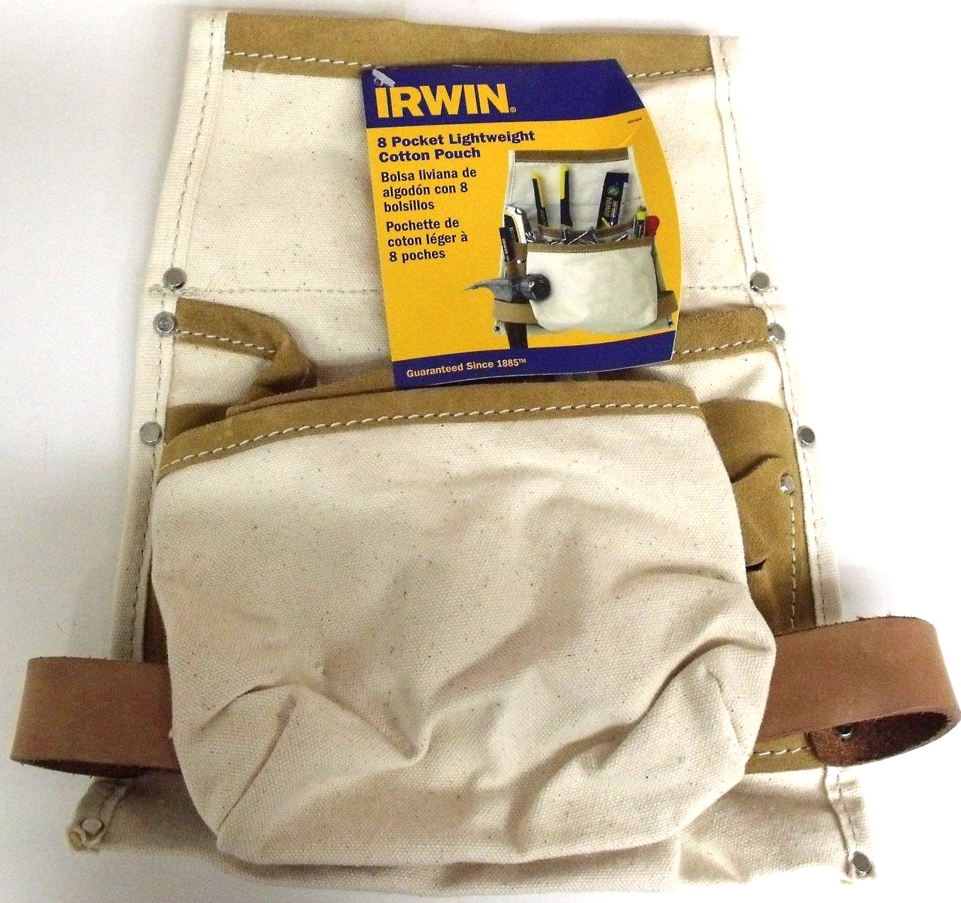 Irwin 4031038 8 Pocket Lightweight Cotton Pouch