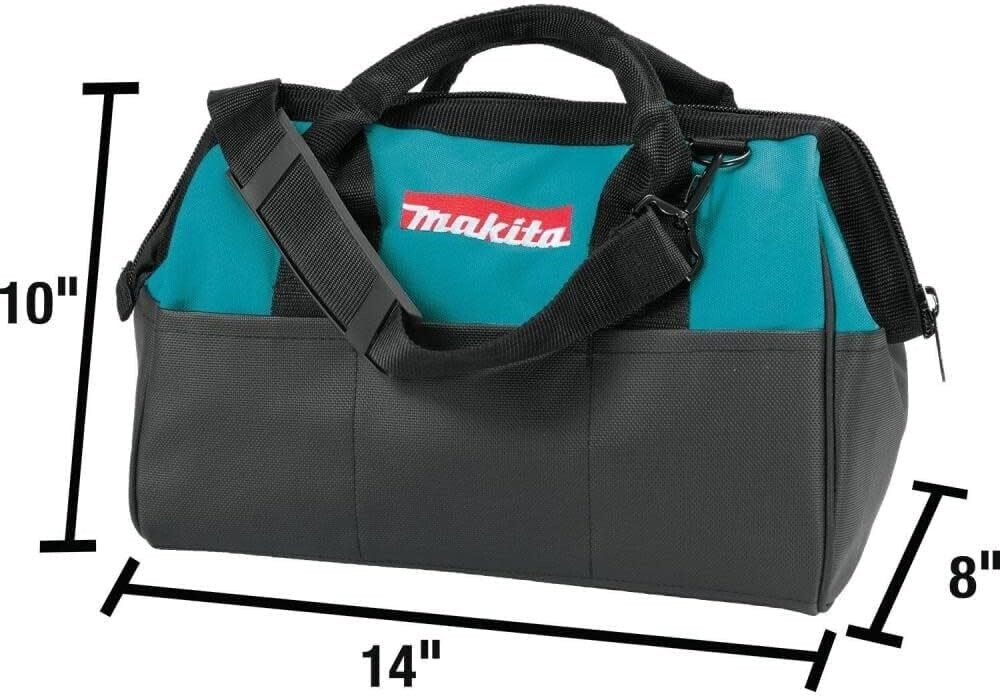 NEW GENUINE Makita 14″ x 8″ x 10″ Contractor Tool Bag 831253-8 industrial fabric