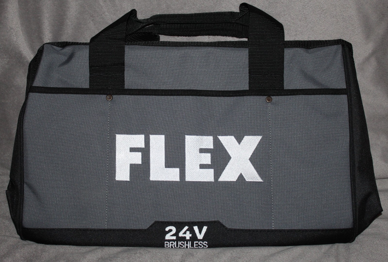 FLEX 24V Zippered Canvas Tool Bag 18x12x11 Large Job Carry Storage Transport NEW