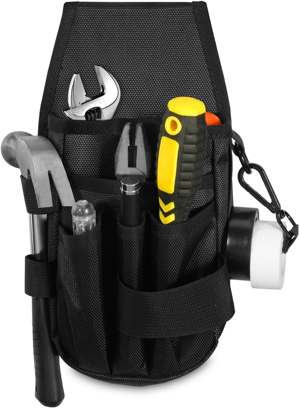 5-Pockets Tool Pouch Organization, Heavy-Duty Electrician Tool Pouches-Black